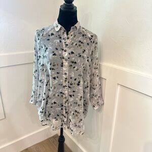 CAbi Multicolor Floral‎ Blouse